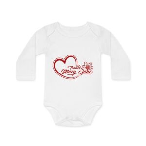 Thanks Mary Jane Baby Long-Sleeve Organic Bodysuit